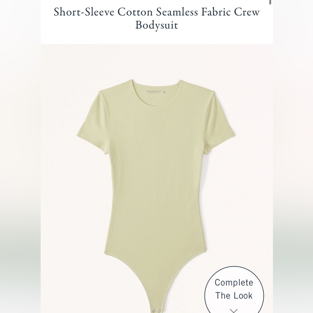 Abercrombie Short Sleeve Cotton Seamless Bodysuit size medium
